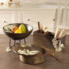 Ellementry Frangipani Wood Round Roti Box Casserole with Wooden Lid BPA Free Food Grade Kitchen Organizer