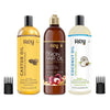 Rey Naturals¬Æ hair oils combo (Castor oil + Coconut oil + Onion oil) controls hairfall - For healthy hair - No Mineral Oil, Silicones & Synthetic Fragrance