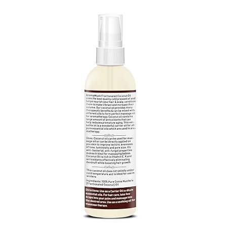 AromaMusk Natural & Pure Fractionated Coconut Oil - 100 ml