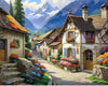 Tulip N Turtle Hill Side Village Diy Acrylic Paint By Number Kit For Adults Beginner Canvas Painting Color T 460