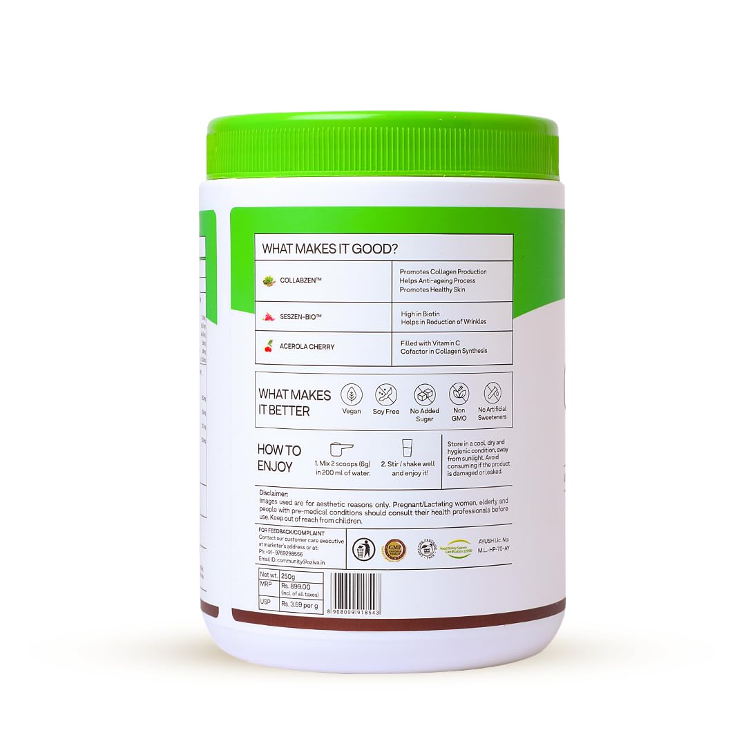 OZiva Vegan Collagen Builder Berry Orange & Watermelon & Guava Glow