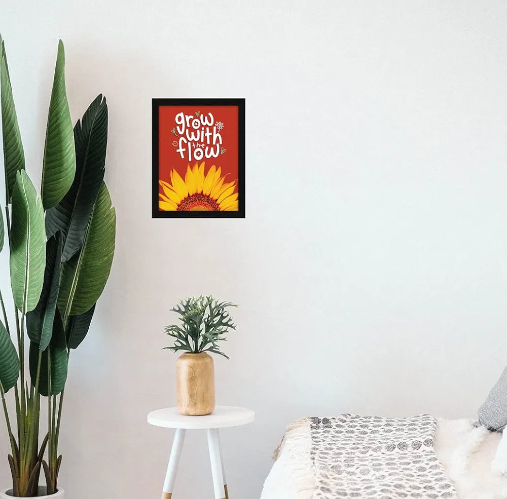 ArtX Paper Motivational Quotes Grow Wall Frame Art Painting - DesiPick