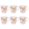 Larah by Borosil Novelty Series Costa Opalware Mug | Set of 6 Pieces| Tea/coffee Mugs | 110 Ml Each