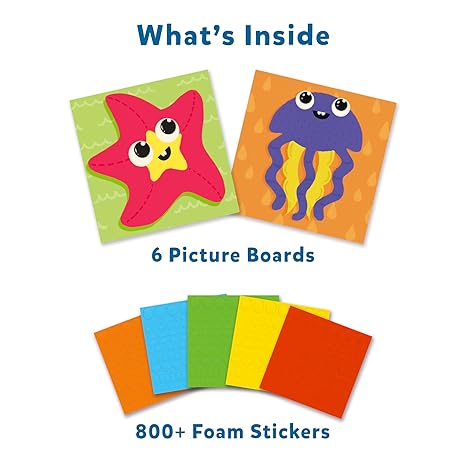 Skillmatics Art Activity Fun with Foam Underwater Animals No Mess Sticker Art for Kids Craft Kits Diy Activity