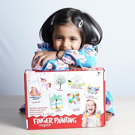 Toykraftt Finger Painting For Toddlers 4-in-1 Activity Toys For 2+ Year Old Painting Mega Kit