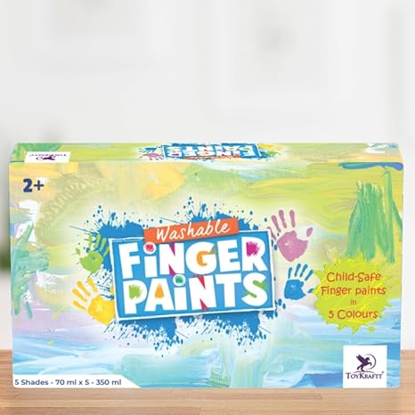 Toykraftt Non Toxic Washable Finger Paints Colours For Kids And Toddlers For Kids Multicolor