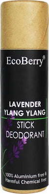 EcoBerry Lavender Ylang Ylang Natural Deodorant Organic Neutralises Body Odour - 50 gms