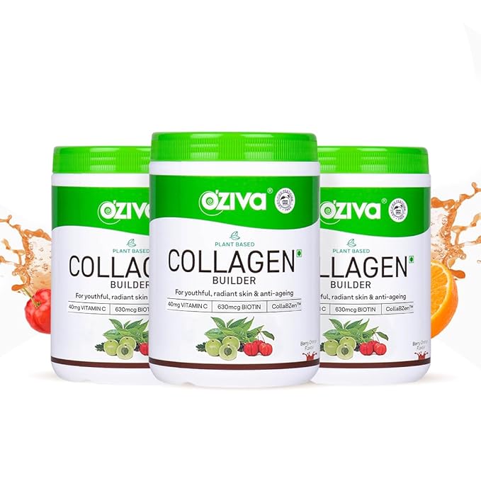 OZiva Vegan Collagen Builder Berry Orange & Watermelon & Guava Glow