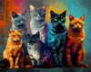 Tulip N Turtle Multicolour Meow Diy Acrylic Paint By Number Kit For Adults Kids Beginner Number Painting Kit Color 422