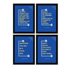 ArtX Paper Sales Business Marketing Motivational Quotes Wall Frames AXF00182-MOT Set of 4