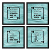 ArtX Paper Motivational Quotes AXJ00140-MOT Work Hard in Silence Wall Art Painting Set of 4
