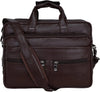 Leather Expandable PU 15.6 inch Laptop Office Bag Men Women Messenger Briefcase