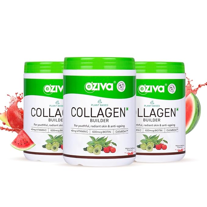 OZiva Vegan Collagen Builder Berry Orange & Watermelon & Guava Glow