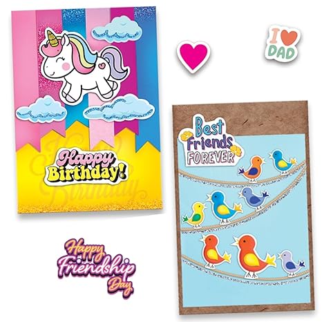Toykraftt Celebrate With Greeting Cards Card Making Diy Craft Kit For Girls Boys Christmas Gift