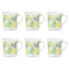 Larah by Borosil Crysta Series Noma Opalware Mug | Set of 6 Tea/coffee Mugs | 100 Ml Each