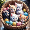 Tulip N Turtle Cat Cotton Candies Diy Acrylic Paint By Number Kit For Beginner Number Painting Kit Color 407
