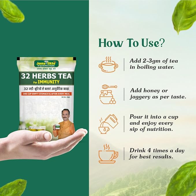 Jeena Sikho 32 Herbs Tea - 30 Gms | Pack of 2