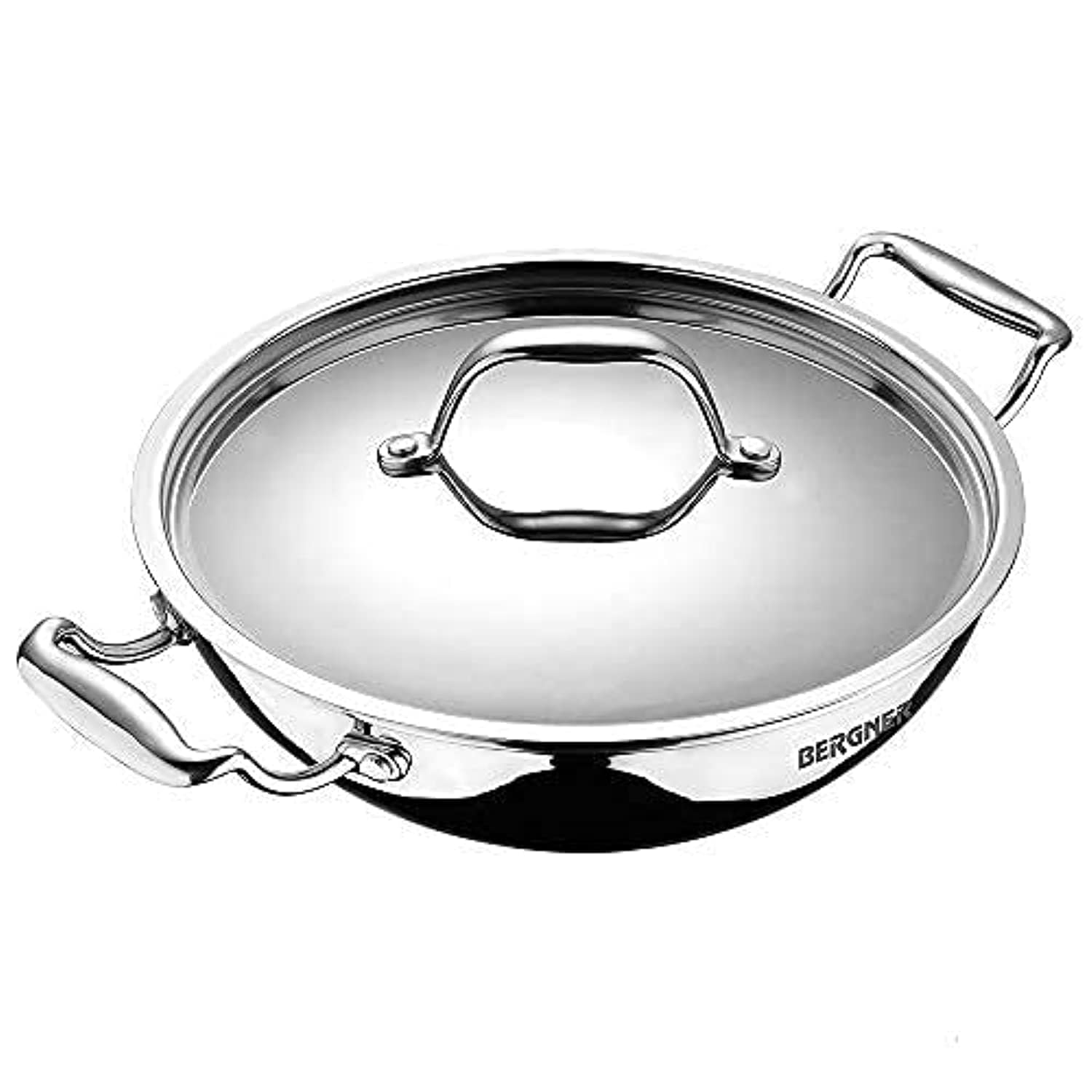 Bergner Argent Triply 34 Cm Deep Kadai