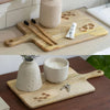 Ellementry Leafy Twig Wooden Chopping Board 14.6x7.8 inch Handcrafted Eco Friendly BPA Free