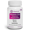 ClearCut Vitamin D3 K2 B12 Calcium tablet Joints bones - 120 Capsules