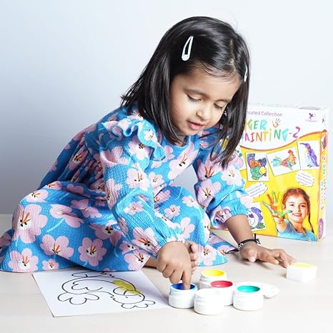 Toykraftt Finger Painting 2 Child Safe Finger Painting Kit To Paint Animals Art And Craft