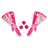Ratna's Click & Catch Plastic Twin Ball Indoor & Outdoor Game Pop and Catch Launcher Basket Toy | Unicorn Pink