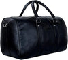 Leather 46 L Vegan Textured Leatherette Stylish & Spacious Weekender Travel Duffle Luggage Bag with Detachable Shoulder Strap for Men & Women | Black