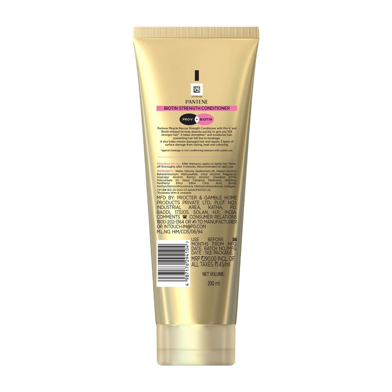 Pantene Miracle Rescue Biotin Strength Conditioner - 200 ml