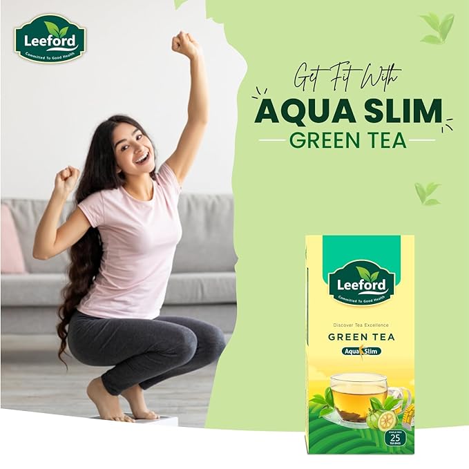 Leeford Green Tea Aqua Slim for Weight Loss - 25 bags (Pack of 2)