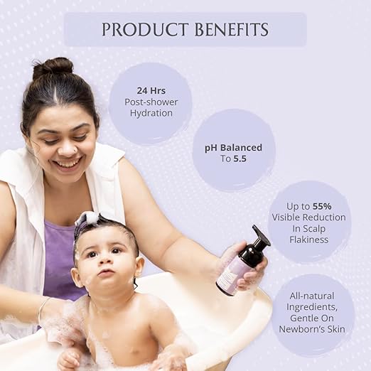 AreoVeda Baby Head-To-Toe Gentle Foam Body Wash With Self-Foaming Pump - 500 ml