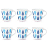 Larah by Borosil Novelty Series Fable Opalware Mug, Set of 6 Tea/coffee Mugs | 110 Ml Each