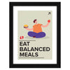 ArtX Paper Eat Balanced Meals Health Quote Wall Frame