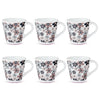 Larah by Borosil Novelty Series Macy Opalware Mug | Set of 6 Tea/coffee Mugs | 110 Ml Each