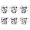 Larah by Borosil Novelty Series Macy Opalware Mug, Set of 6 Tea/coffee Mugs | 160 Ml Each