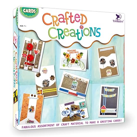 Toykraftt Craft Kit For Kids Cards Crafted Creations Card Making Activity Kit Christmas Gift