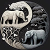Trexee Two Elephant 5d Diamond Painting Kit For Adults & Kids Diy Diamond Painting By Numbers Kit No Frame 30X40 cm