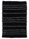 Sashaa World Striped Microfiber Anti Slip Backing Bathmat Colour Black