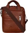 Leather Sling Bag for Men PU Leather Messenger Cross Body Travel Office One Side Chest Shoulder Bag for Men & Women | Tan