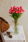 Polyester Silk Mini Artificial Peony Flower Bunches Set of 2  Small Artificial Flowers for Vase
