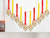 Artificial Marigold Flowers for Decoration with Pom Pom Ring Bell Hanging Yellow Orange