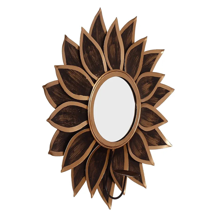 Webelkart Metal Delight Mirror Wall Sconce Tealight Holder