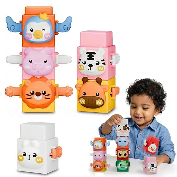Kidology 6 PCS Animal Stacking Cubes Set - DesiPick