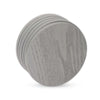 Anko MDF Round Coaster Set of 6 Reversible Tea Coffee Coasters Grey 10cm Dining Table