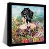 ArtX Woman Butterfly Big Canvas Painting For Bedroom Living Room