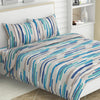 Haus & kinder Cotton Queen Size Bedsheet for Double Bed (90 X 100 Inches) with 2 Pillow Covers | 144 TC Bed Sheet Aqua Fushion