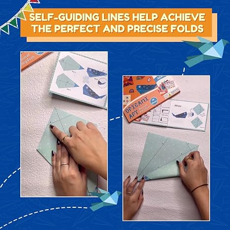 PepPlay 3D Origami Paper With Booklet And Stickers Educational Brain Boosting Activity Mess Paper Craft