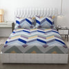 Fresh From Loom Soft Microfiber Fitted Floral Bedsheet King Size Bed With Two Pillow Cover Elastic Fitted 144 Tc Blue Grey
