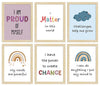 ArtX Paper Motivational-06 Quotes Wall Paintings for Kids Room Animal Frames Set of 6