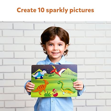 Skillmatics Art & Craft Activity Foil Fun Dinosaurs No Mess Art for Kids Creative Activity