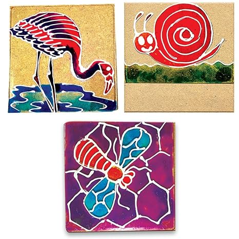 Toykraftt Glass Painting Kit For Kids Art And Craft Activity For Kids Glass Painting Acrylic Coasters